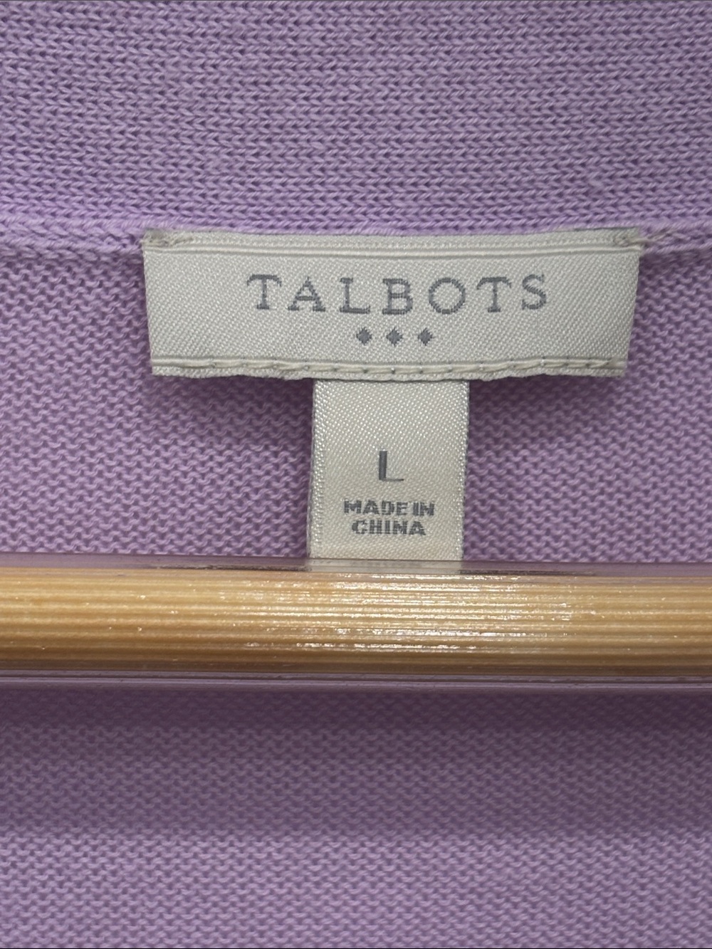 Talbots Lavender Open-Front Women’s Cardigan Sweater Size L - Picture 5 of 7